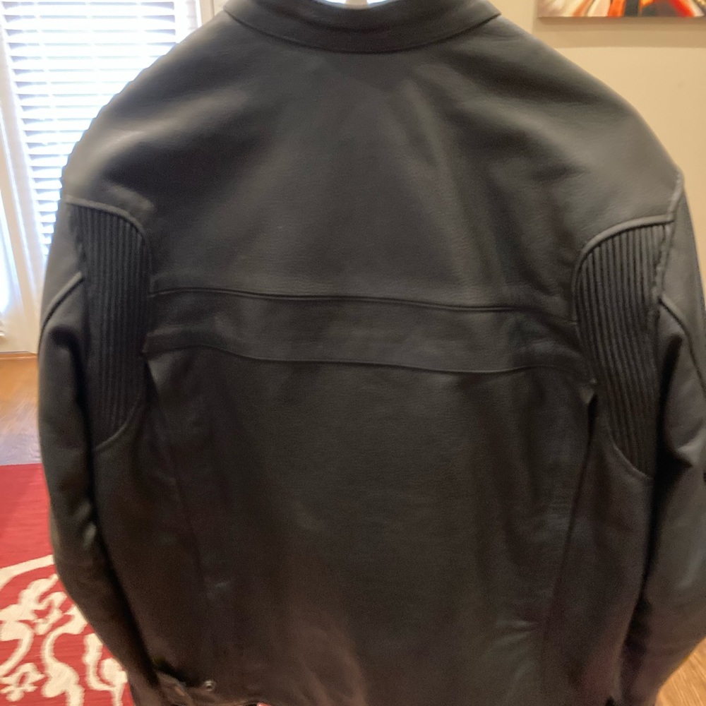Black Brand Fahrenheit motorcycle jacket.